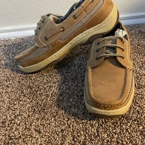 Reel Legends Tan Boat Shoes for Men Size 10W